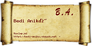 Bedi Anikó névjegykártya