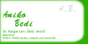 aniko bedi business card